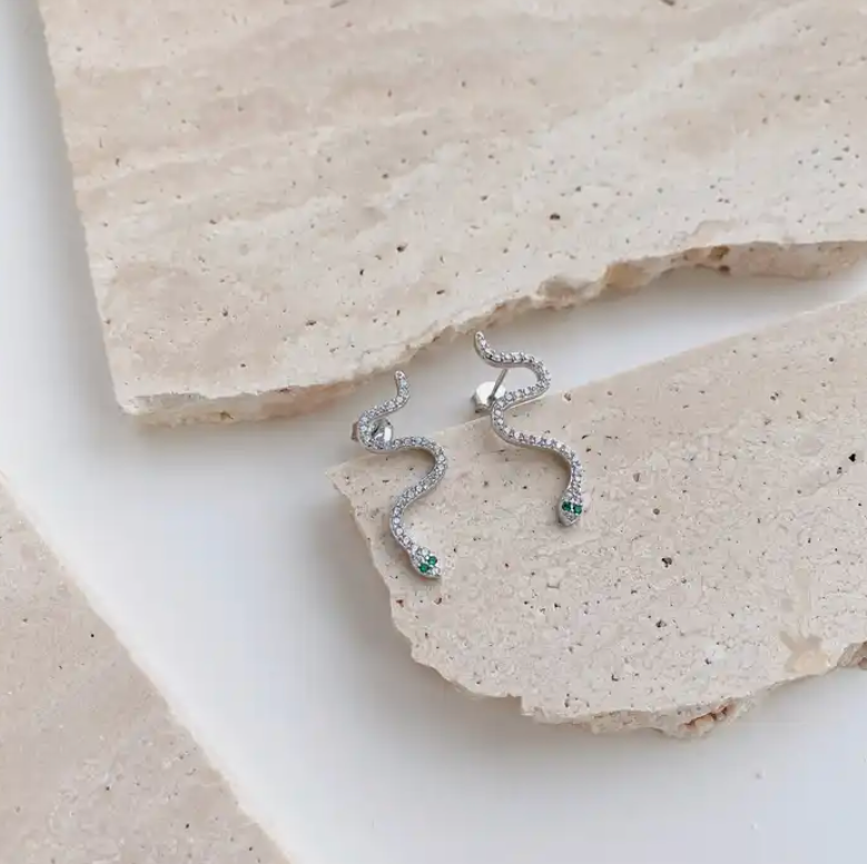 "Silver Snake" - S925 Earrings