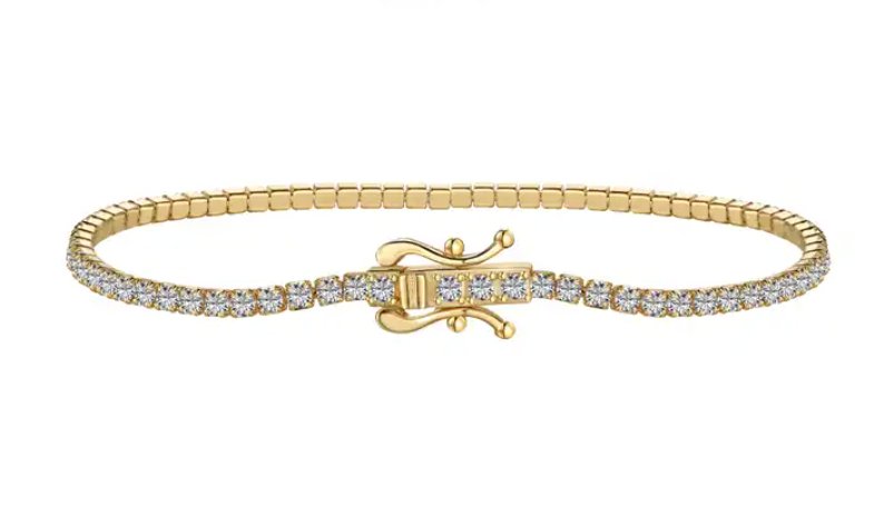 "C A P R I" - S925 Thin Tennis Bracelet - Sølv Silwer