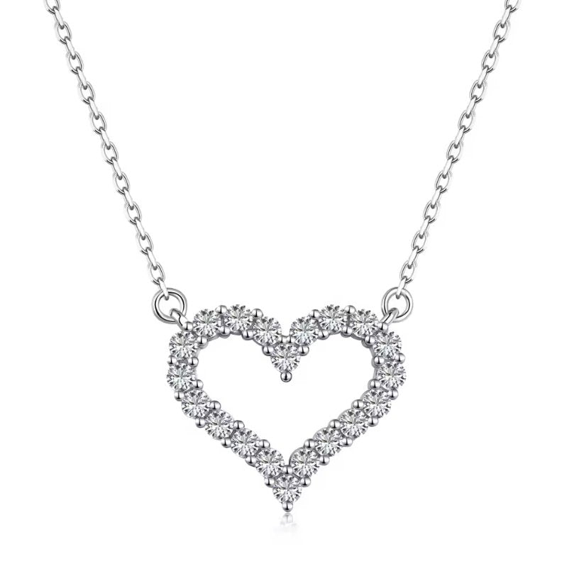 "Heavenly Heart" - S925 Necklace - Sølv Silwer